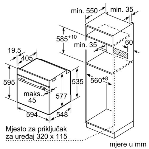 Bosch pećnica HBG7741W1 slika 13