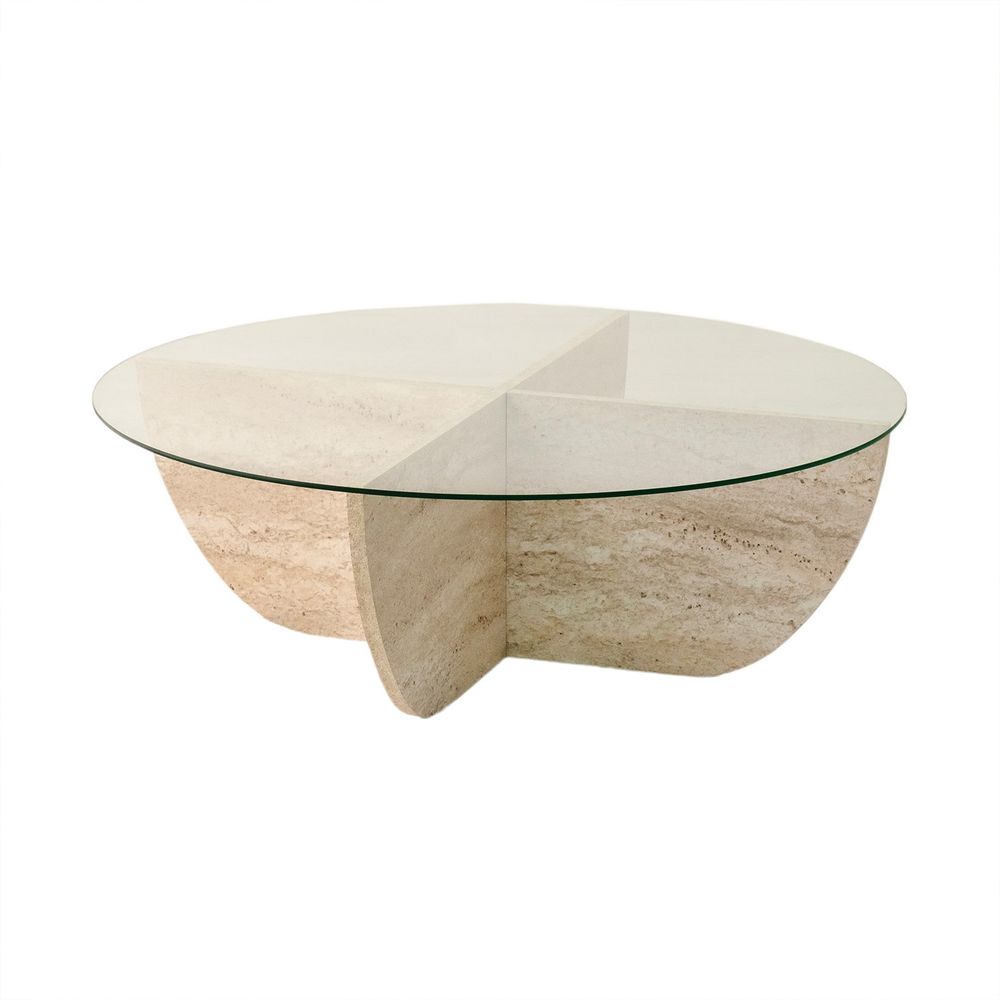 Lily Travertine Kafa Sto slika 8