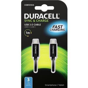 Duracell Kabel – USB-C to USB-C 1m - Black