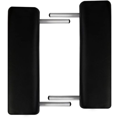 Crni sklopivi masažni trodijelni stol s aluminijskim okvirom slika 12