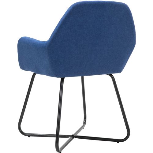 Blagovaonske stolice od tkanine 4 kom plave slika 38