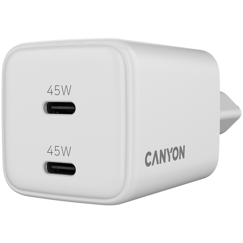 CANYON charger CU45CC GaN 45W 2xPD EU White slika 5