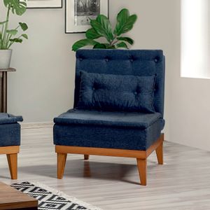 Fuoco Berjer - Dark Blue Dark Blue Wing Chair