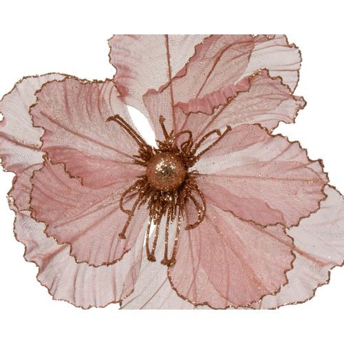 Novogodišnji uras za jelku Flower on clip 27cm 220620 - Assorted - KMG slika 1