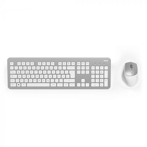 Hama KMW-700 bežični set tastatura+miš, srebrrno/beli slika 1