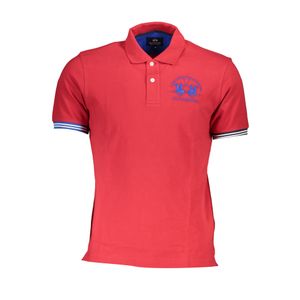 LA MARTINA MEN'S RED SHORT SLEEVED POLO SHIRT