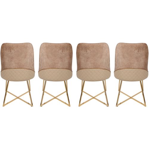 Hanah Home Madrid 913 V4  Gold
Brown Chair Set (4 Pieces) slika 5