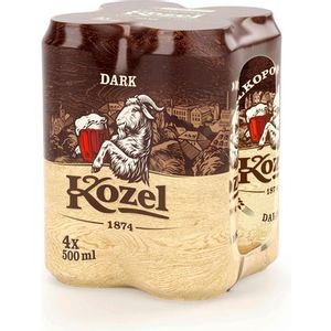 Kozel Dark tamno pivo 4 x 0,5l limenke