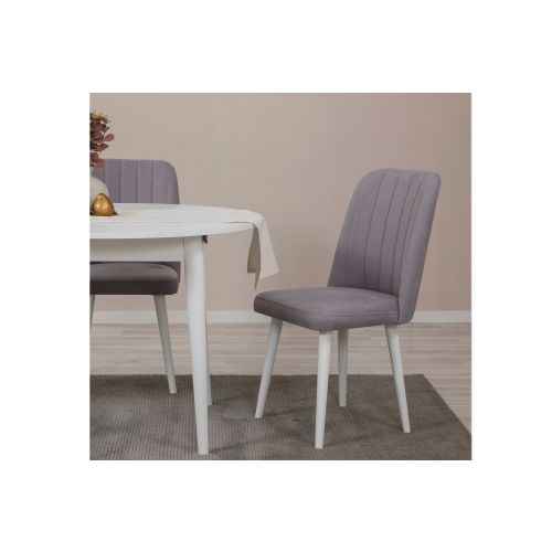 Vina 0701 - White, Grey White
Grey Extendable Dining Table & Chairs Set (3 Pieces) slika 2