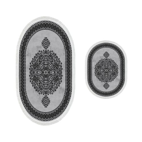 410602-O - Grey Grey Bathmat Set (2 Pieces) slika 2