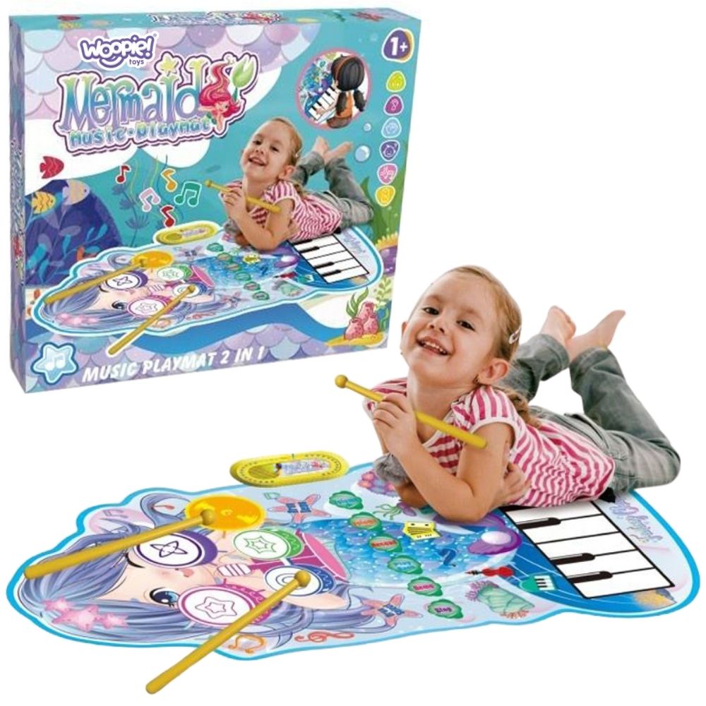Woopie mermaid music mat 2u1 interaktivni bubnjevi slika 1