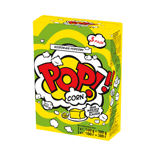 Pop!!! Corn Slane Kokice s maslacem 3x100g slika 1