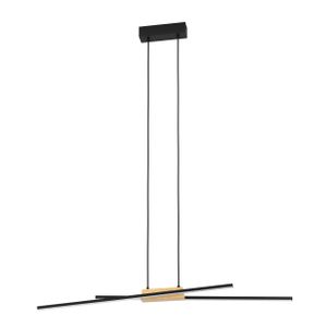 Eglo visilica/2, LED, 2x13W, 3120lm, dimabilna, crna/drvo/bijela "Panagria"
