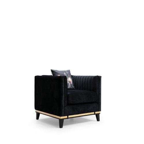 Atelier Del Sofa Fotelja wing BELLINO, Bellino - Black slika 1