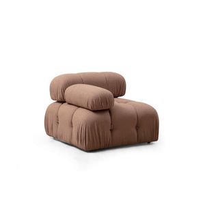 Bubble L1 - Smeđi Bouclette Sofa za Jednu Osobu