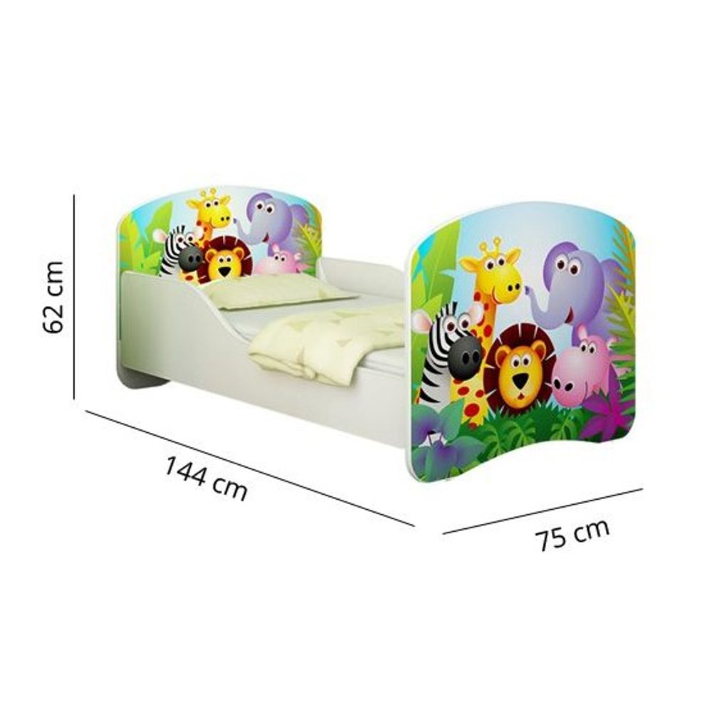 ACMA Dječiji krevet Acma I sa ladicom - 140x70cm - Dezen 34 slika 3