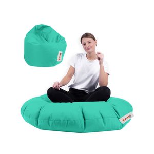 Iyzi 100 Cushion Pouf - Turquoise Turquoise Garden Bean Bag