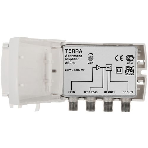 Terra Electronic Pojačavač , dva izlaza, 47- 862 MHz, 23dB - AS036 slika 1