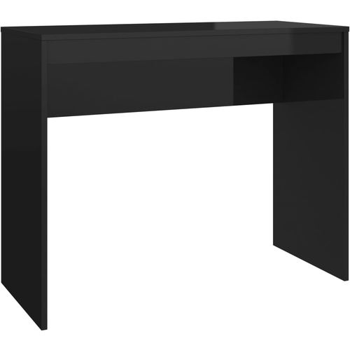 Radni stol visoki sjaj crni 90 x 40 x 72 cm od iverice slika 32