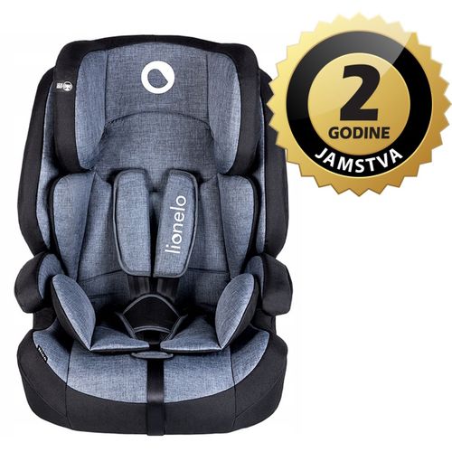 Lionelo autosjedalica Nico, odvojivi booster, 9-36Kg, crna slika 1