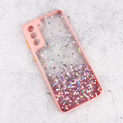 Maska Frame Glitter za Samsung G996B Galaxy S21 Plus roze slika 1