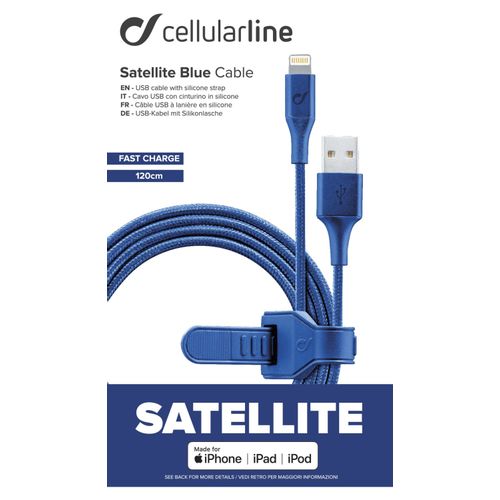 Cellularline kabel Cosmic Lightning 120 cm plavi slika 4