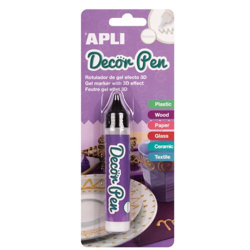 Marker Apli decor pen 3d efekt metal bijeli 15010 slika 2