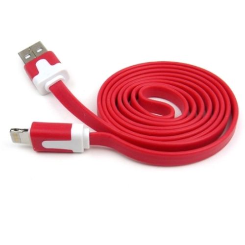 USB color flat kabl, iphone, 1m  Bela slika 2