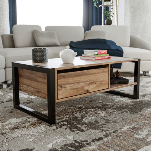 Hanah Home Haldizen Atlantic Pine - Crni sto za kafu slika 1