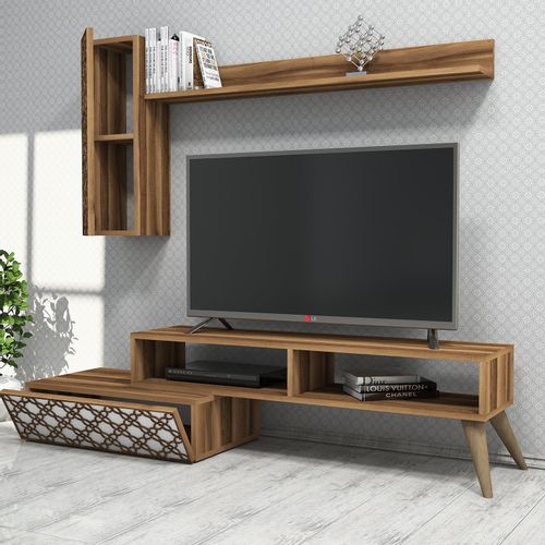 Woody Fashion TV jedinica, Planet - Walnut, White slika 2