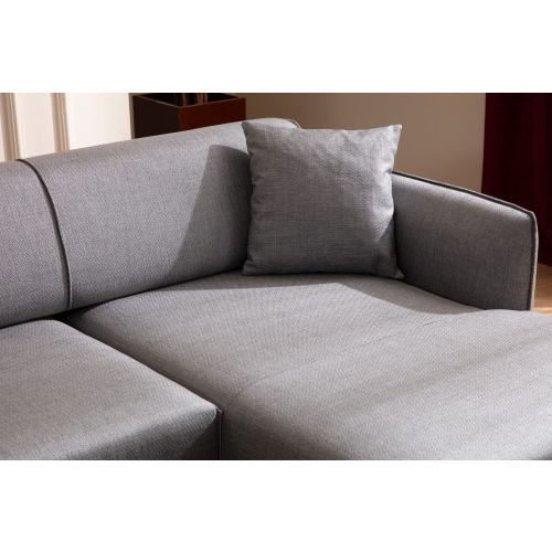 Atelier Del Sofa Kutna garnitura, Sivo, Belissimo Right - Grey slika 4