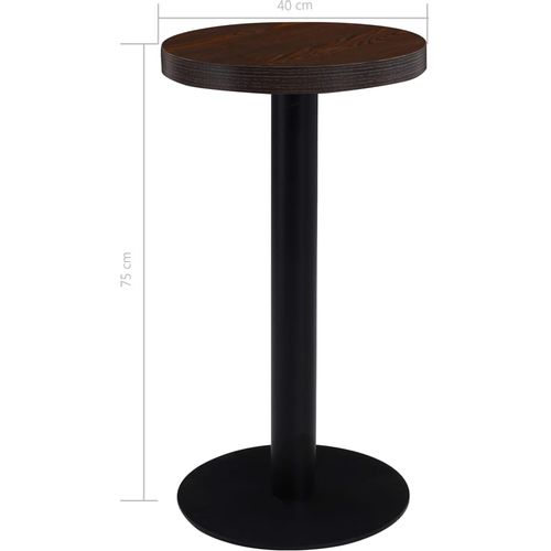 Bistro stol tamnosmeđi 40 cm MDF slika 5