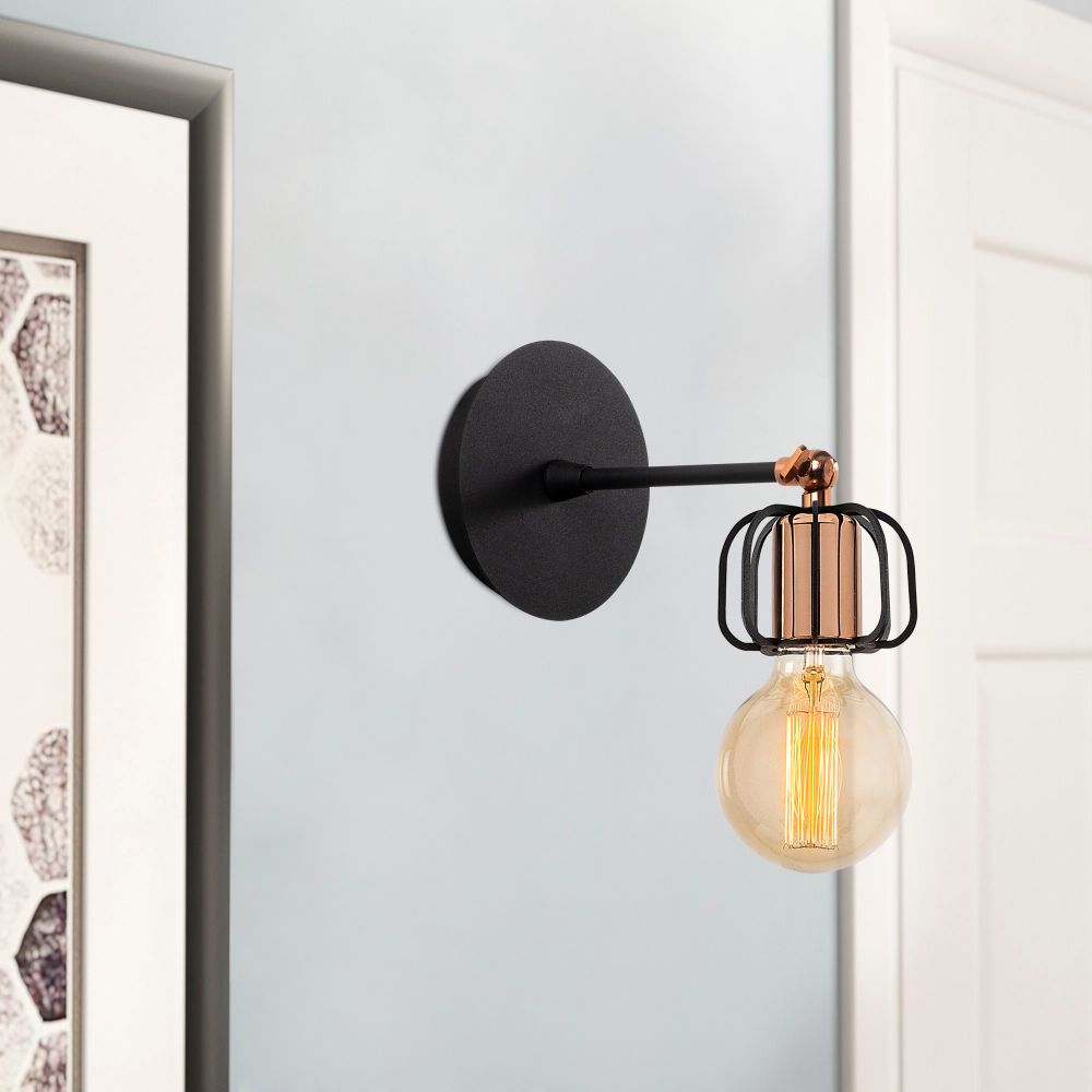 Demre - N-1206 Crna Zidna Lampa slika 1