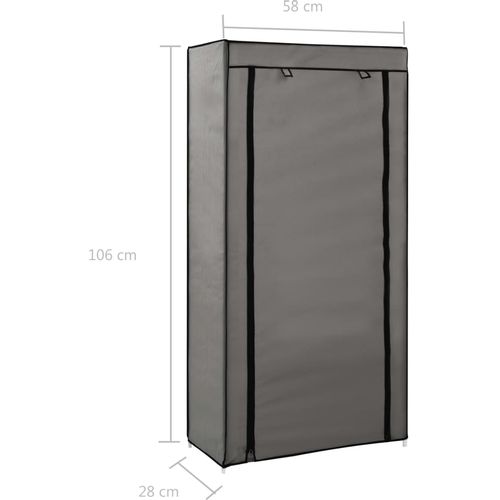 282430 Shoe Cabinet with Cover Grey 58x28x106 cm Fabric slika 26