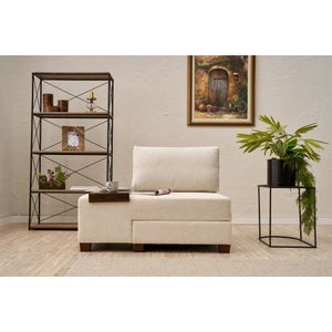 Perenna Chenille Left - Cream Cream 1-Seat Sofa-Bed