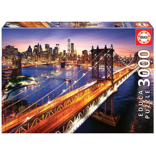 Puzzle Manhattan u zalasku sunca 3000 dijelova slika 2