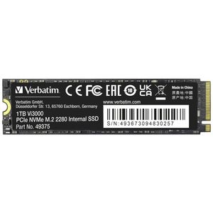 Verbatim Vi3000 1 TB NVMe/PCIe M.2 internal SSD PCIe NVMe 3.0 x4 Retail 49375