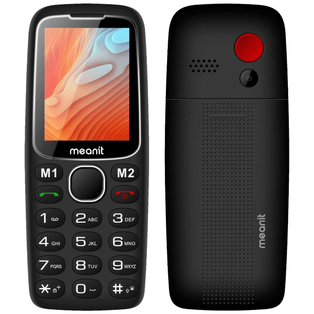 MeanIT Telefon mobilni, 2.4" zaslon, SOS tipka, crni - Senior 10 Plus, Crni slika 4