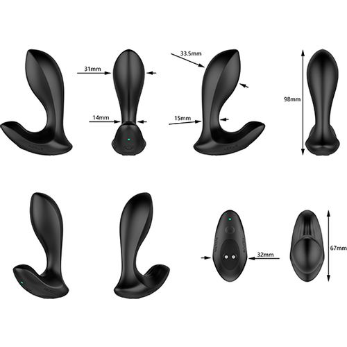 Nexus - Duo Plug Remote Control Beginner Butt Plug Small Black slika 3