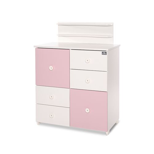 LORELLI CUPBOARD NEW Komoda za Previjanje White/Orchid Pink slika 4