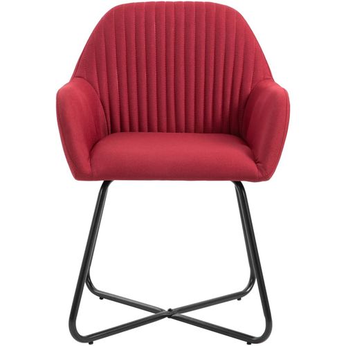 Blagovaonske stolice od tkanine 6 kom crvena boja vina slika 43