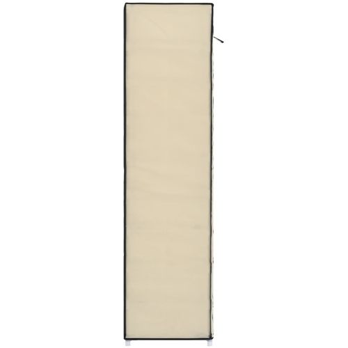 282433 Shoe Cabinet with Cover Cream 115x28x110 cm Fabric slika 30