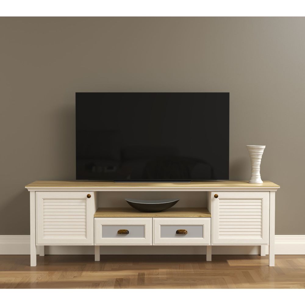 TV Stalak FRN-21011 - Krem, Hrast, Sivi slika 2