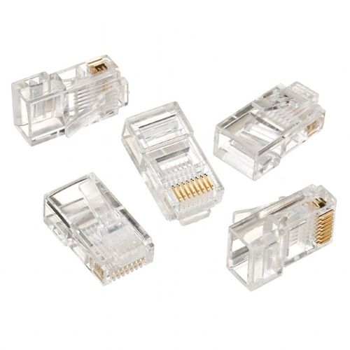 LC-8P8C-001/10  Modular plug RJ45 8P8C 30u CAT5 UTP gold plated, 10 u pakovanju / CENA PO PAKOVANJU slika 1