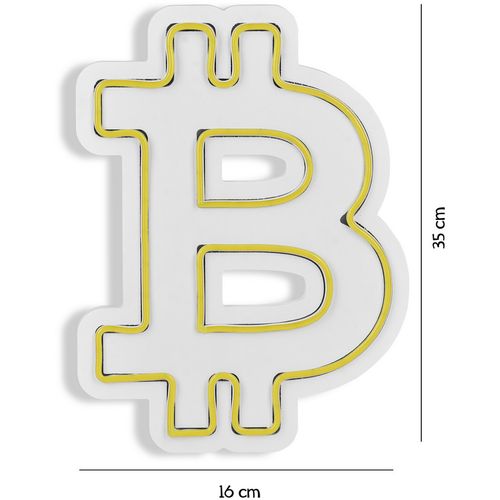 Wallity Ukrasna plastična LED rasvjeta, Bitcoin - Yellow slika 8