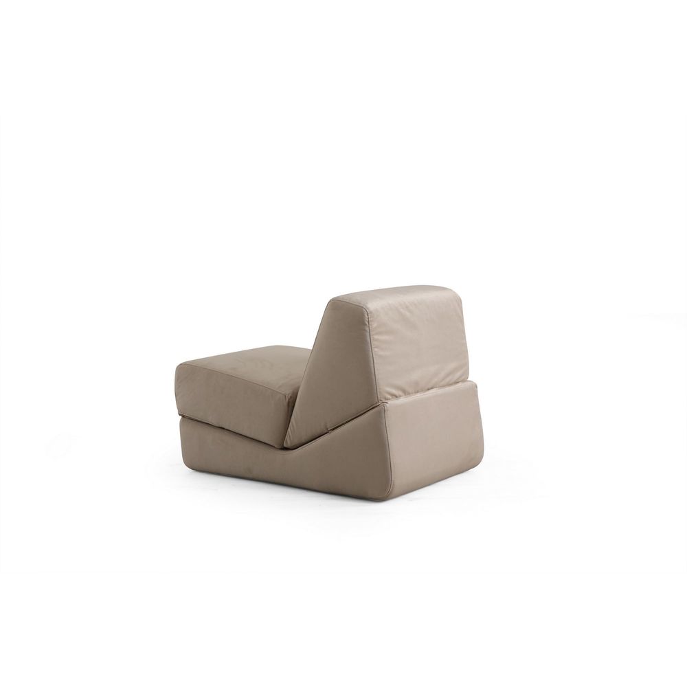 Jednosjed sofa na razvlačenje Origami - sjajna krema slika 4