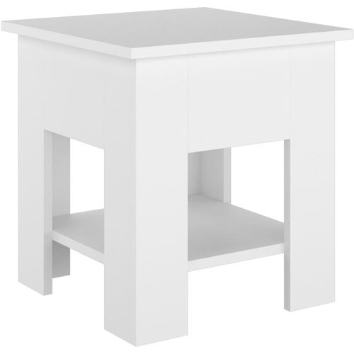 Stolić za kavu bijeli 40 x 40 x 42 cm od konstruiranog drva slika 2