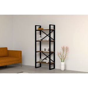 Hanah Home Alaro - Modern Walnut Bookshelf