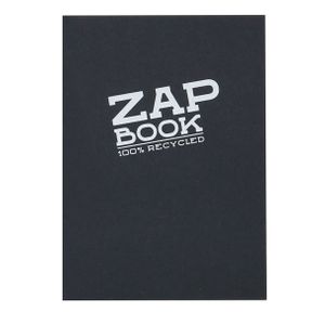 Clairefontaine Zap book A6 80gr 160L, crna boja, bjanko, 100% reciklirani papir