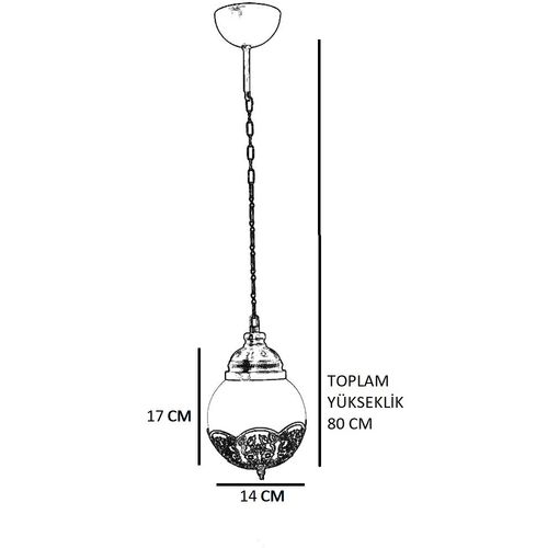 Neptün Teklı Sarkıt Eskitme Opalı Gold
White Chandelier slika 6